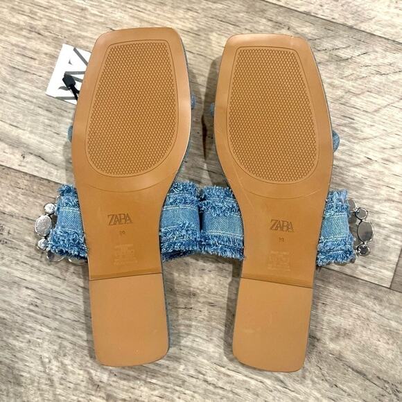ZARA Embellished Slides NWT - Picture 10 of 16